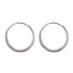 Silver Plated Geometric Round Earrings for Women