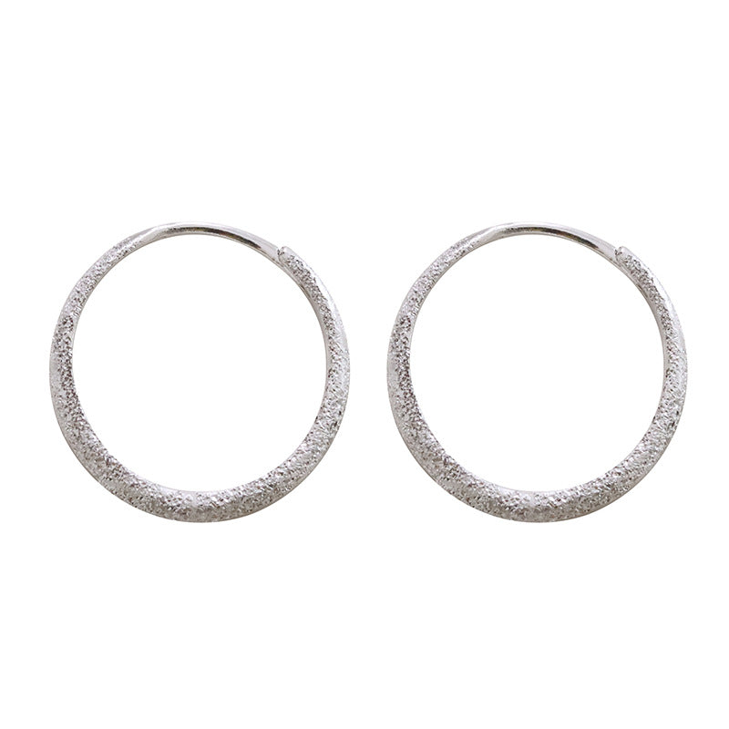 Silver Plated Geometric Round Earrings for Women