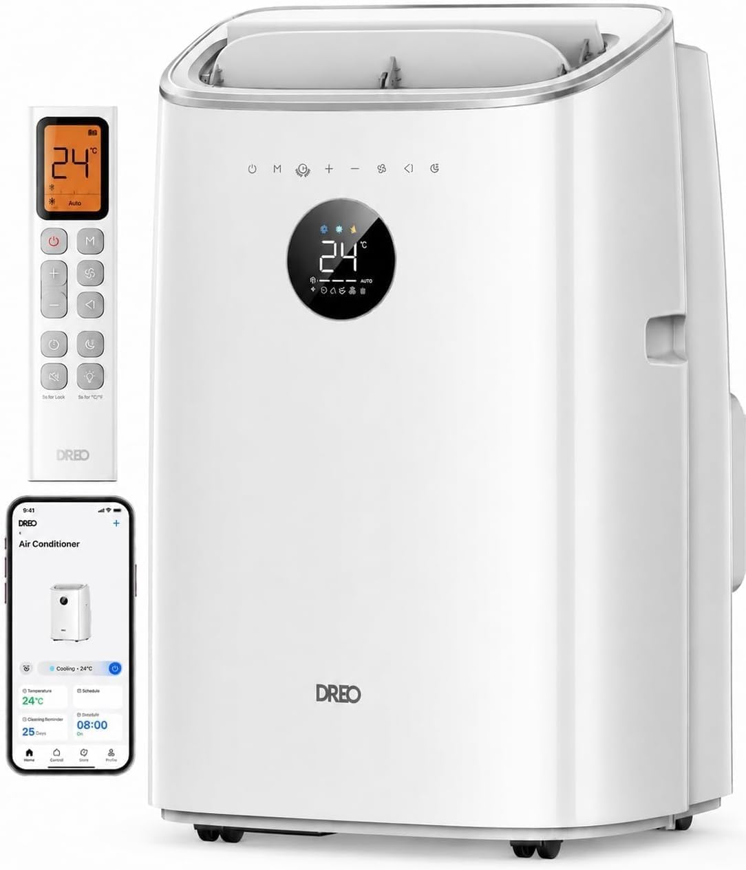 DREO 7500 BTU Portable Air Conditioner, 3-in-1 Cool/Fan/Dry Quiet AC Unit for Bedroom
