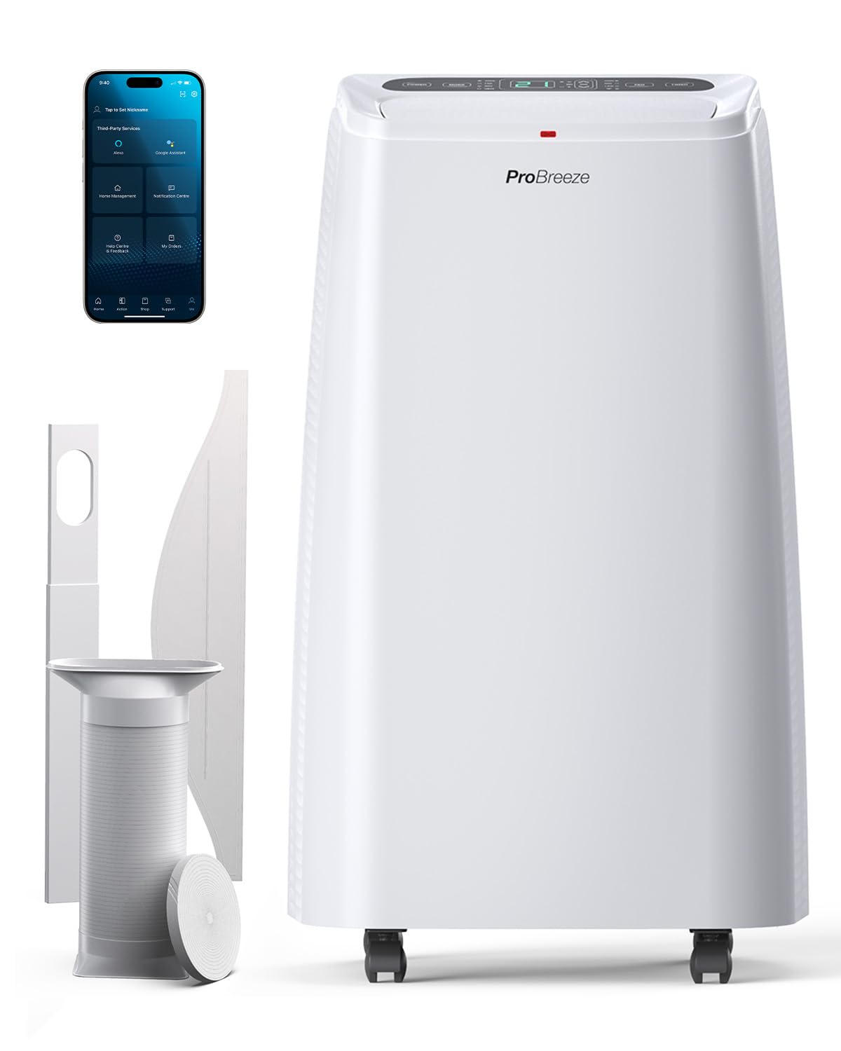 Pro Breeze 4-in-1 Powerful Portable Air Conditioner 12,000 BTU - Smart Home WiFi Compatible