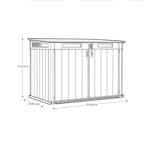 Keter Grande Store Garden Shed, Double Door - Duotech, Grey