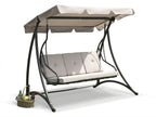 Garden Store Direct Somerset Swing Chair, 3-Seater - Hammock Bench, Grey