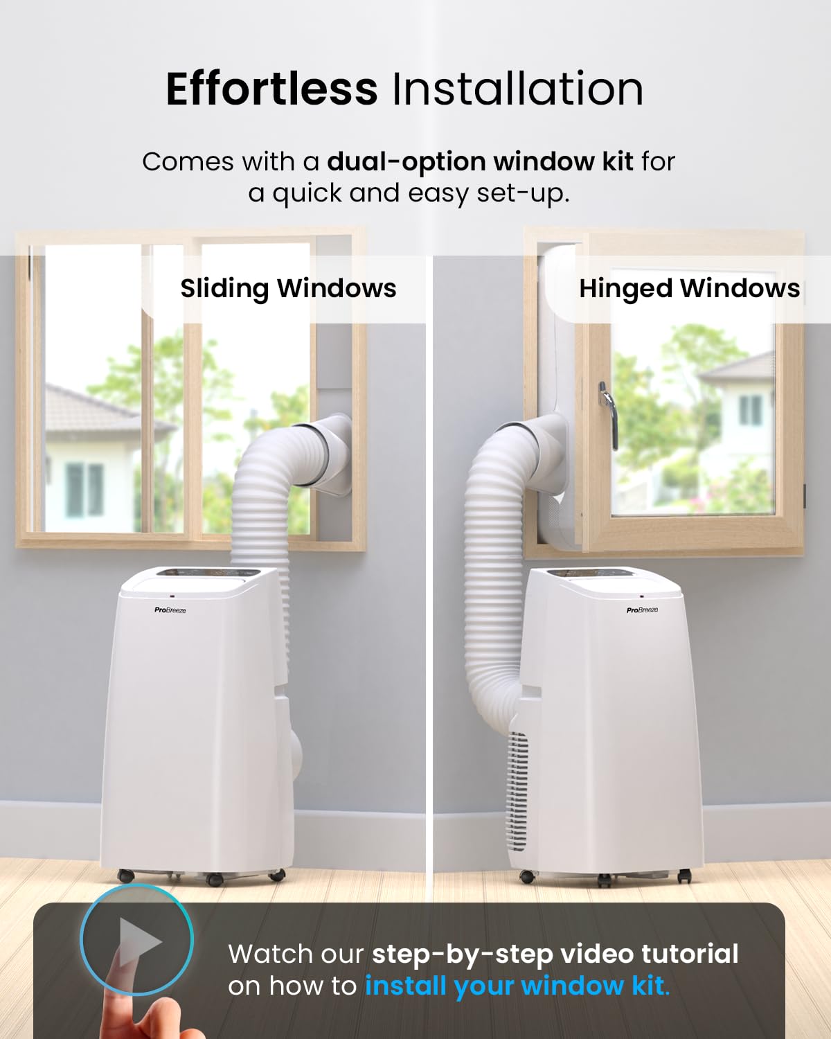 Pro Breeze 4-in-1 Powerful Portable Air Conditioner 12,000 BTU - Smart Home WiFi Compatible