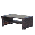 Goods Emporium Rattan Garden Furniture Set, 4-Seater - Outdoor Sofa Set, Dark Grey