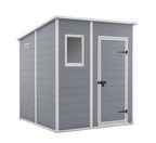 Keter Manor Pent Garden Shed - 6 x 6 ft, Grey