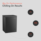 Cookology Chest Freezer - 418L Freestanding, Black