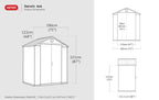 Keter Darwin Apex Garden Shed, Double Door - 6 x 4 ft, Brown