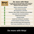 Ninja Luxe Premier Coffee Machine - 3-in-1 Espresso/Cold Brew/Filter, Black