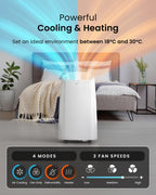 Pro Breeze 4-in-1 Powerful Portable Air Conditioner 12,000 BTU - Smart Home WiFi Compatible
