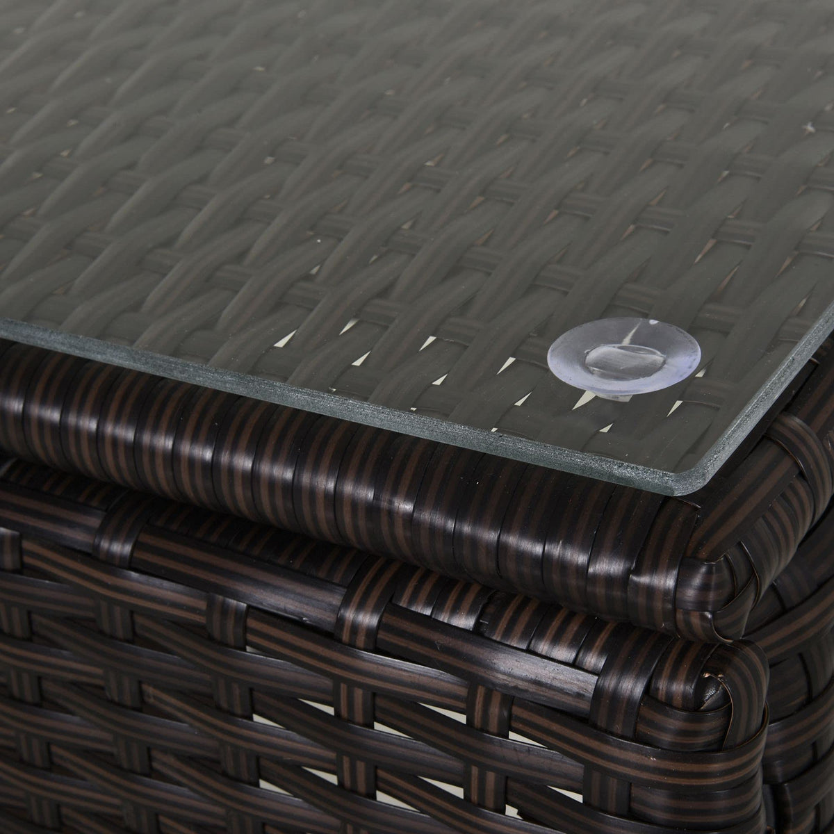 Outsunny Rattan Sun Loungers, Set of 2 - With Side Table, Black