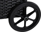 Outsunny Rattan Sun Loungers, Set of 2 - With Side Table, Black
