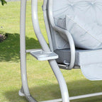 Garden Store Direct Somerset Swing Chair, 3-Seater - Hammock Bench, Grey