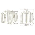 Lifetime 60310 Garden Storage Shed - 7 x 9.5 ft (213 x 289cm), HDPE, Tan