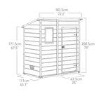 Keter Manor Pent Garden Shed, Single Door - 6 x 4 ft, Beige