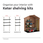 Keter Darwin Apex Garden Shed, Double Door - 6 x 4 ft, Brown