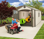 Lifetime 60310 Garden Storage Shed - 7 x 9.5 ft (213 x 289cm), HDPE, Tan