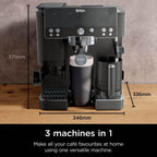 Ninja Luxe Premier Coffee Machine - 3-in-1 Espresso/Cold Brew/Filter, Black