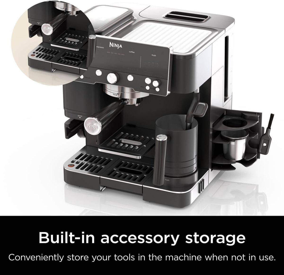 Ninja Luxe Premier Coffee Machine - 3-in-1 Espresso/Cold Brew/Filter, Black