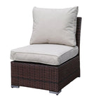 Goods Emporium Rattan Garden Furniture Set, 9-Seater - Rising Table, Left/Right Hand Configurable, Dark Grey