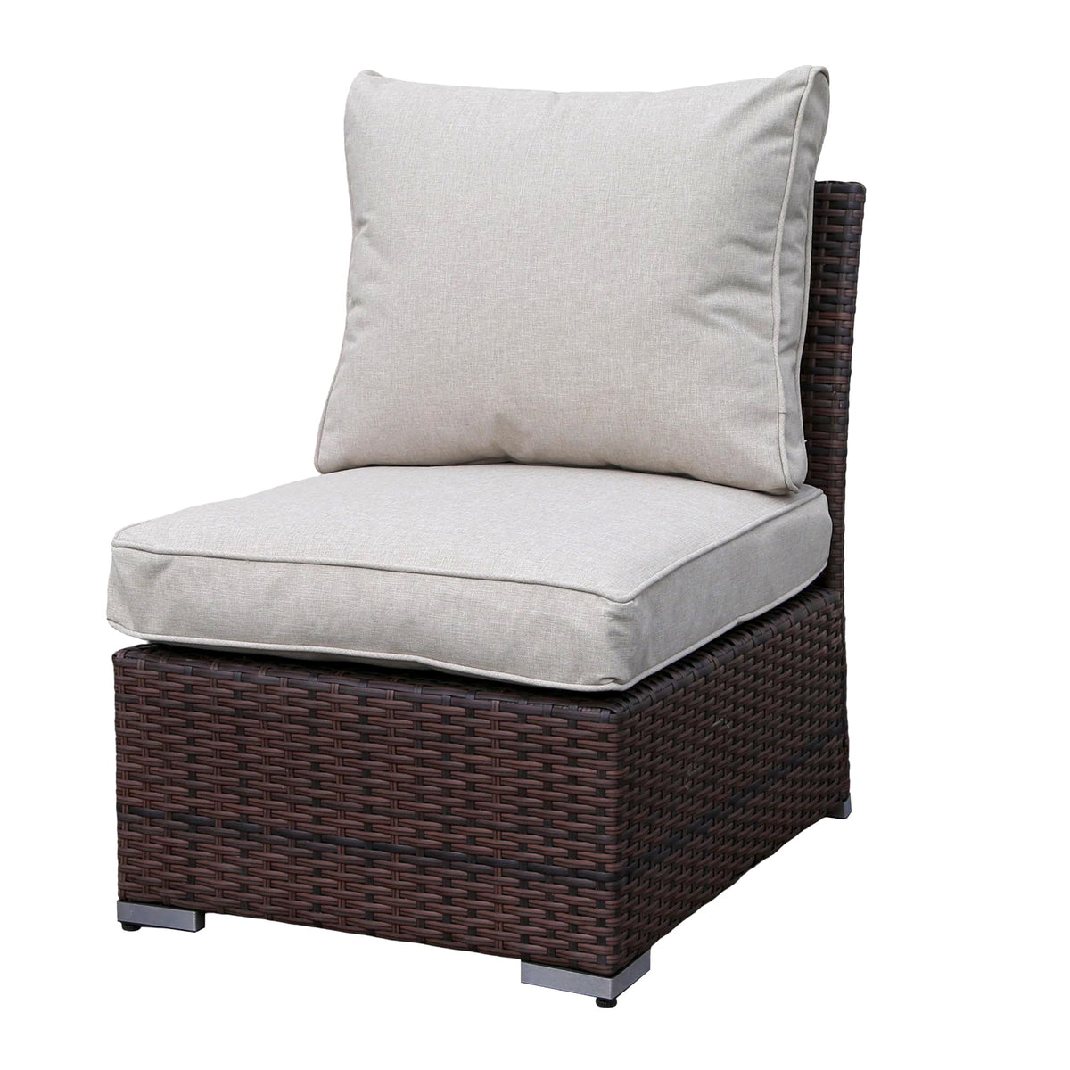 Goods Emporium Rattan Garden Furniture Set, 9-Seater - Rising Table, Left/Right Hand Configurable, Dark Grey