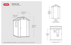 Keter Darwin Apex Garden Shed, Single Door - 6 x 4 ft, Grey