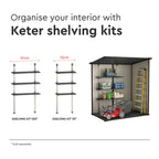Keter Manor Pent Garden Shed, Single Door - 6 x 4 ft, Beige