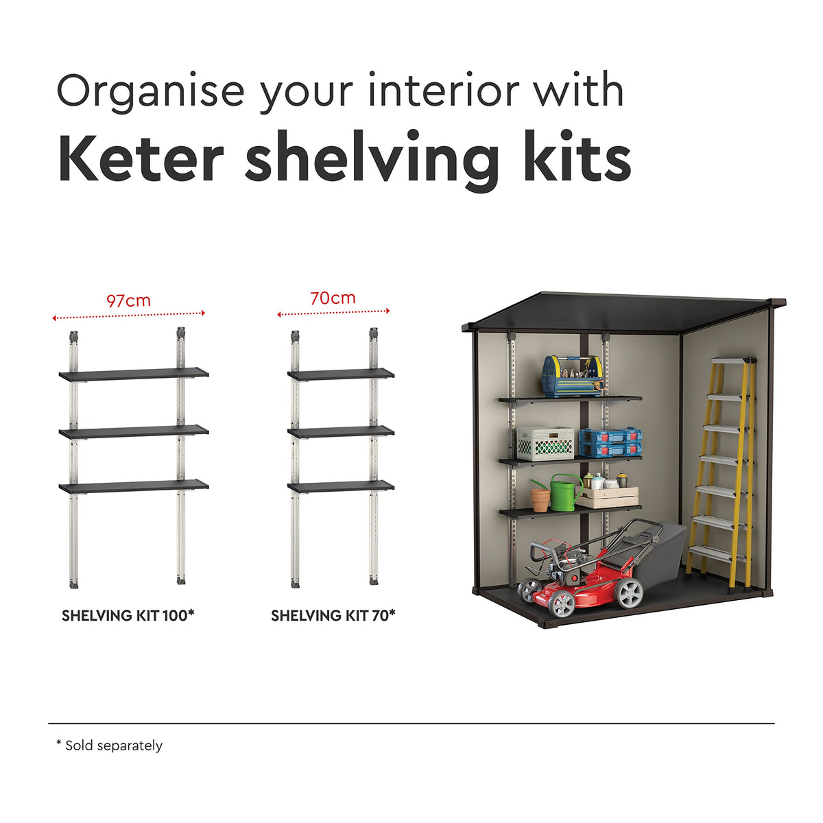 Keter Manor Pent Garden Shed, Single Door - 6 x 4 ft, Beige