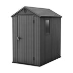 Keter Darwin Apex Garden Shed, Single Door - 6 x 4 ft, Grey