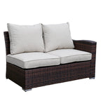 Goods Emporium Rattan Garden Furniture Set, 9-Seater - Rising Table, Left/Right Hand Configurable, Dark Grey