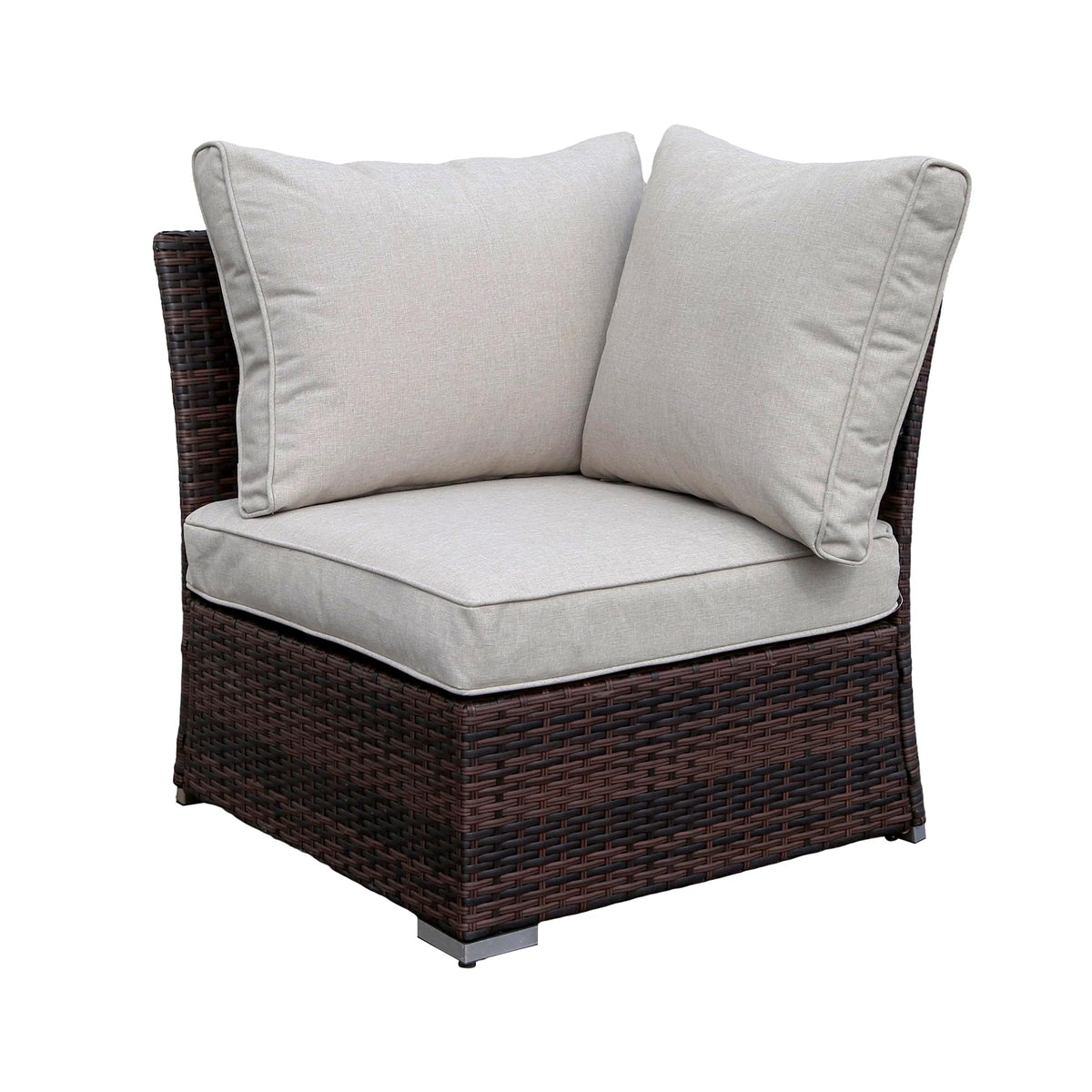Goods Emporium Rattan Garden Furniture Set, 9-Seater - Rising Table, Left/Right Hand Configurable, Dark Grey