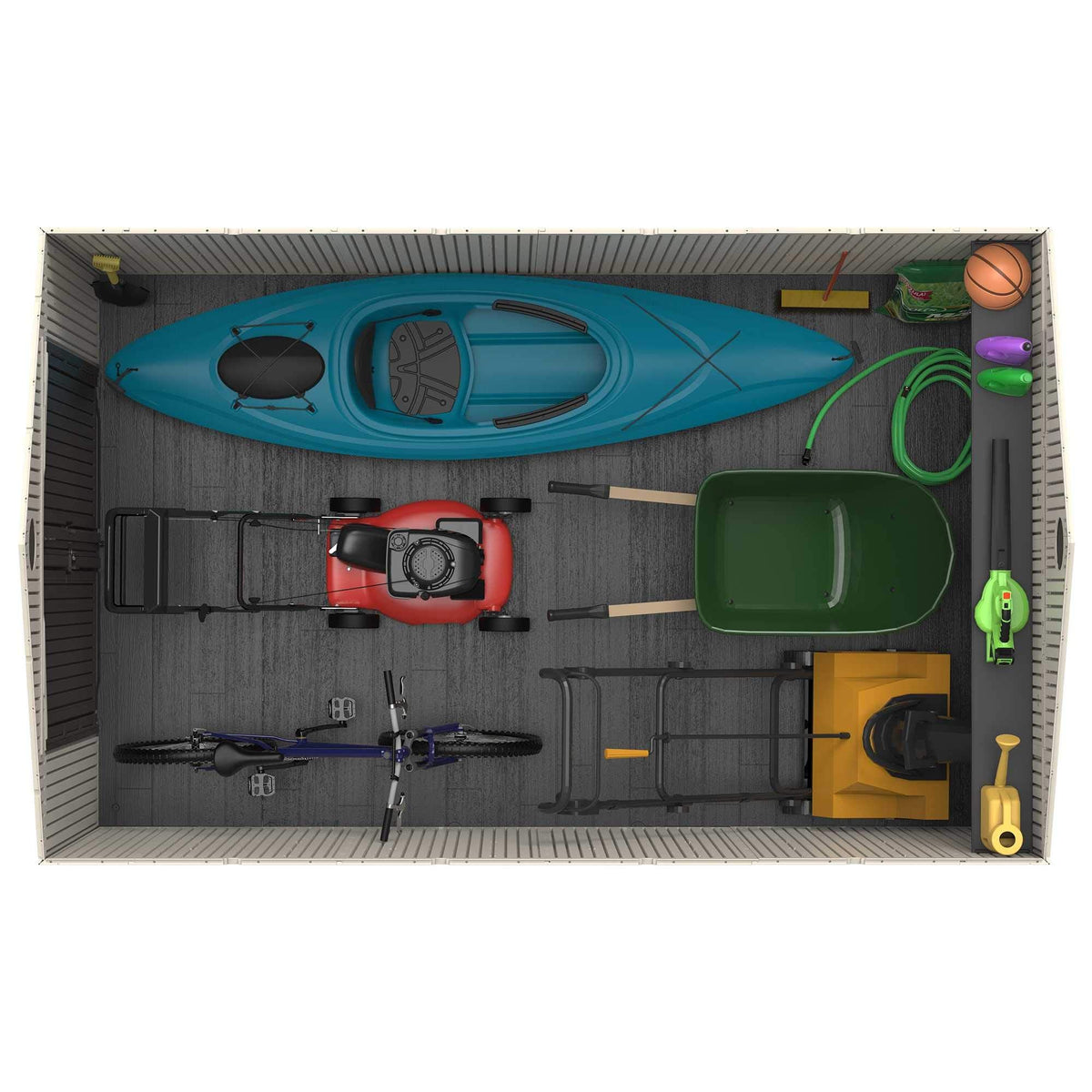 Lifetime 60310 Garden Storage Shed - 7 x 9.5 ft (213 x 289cm), HDPE, Tan
