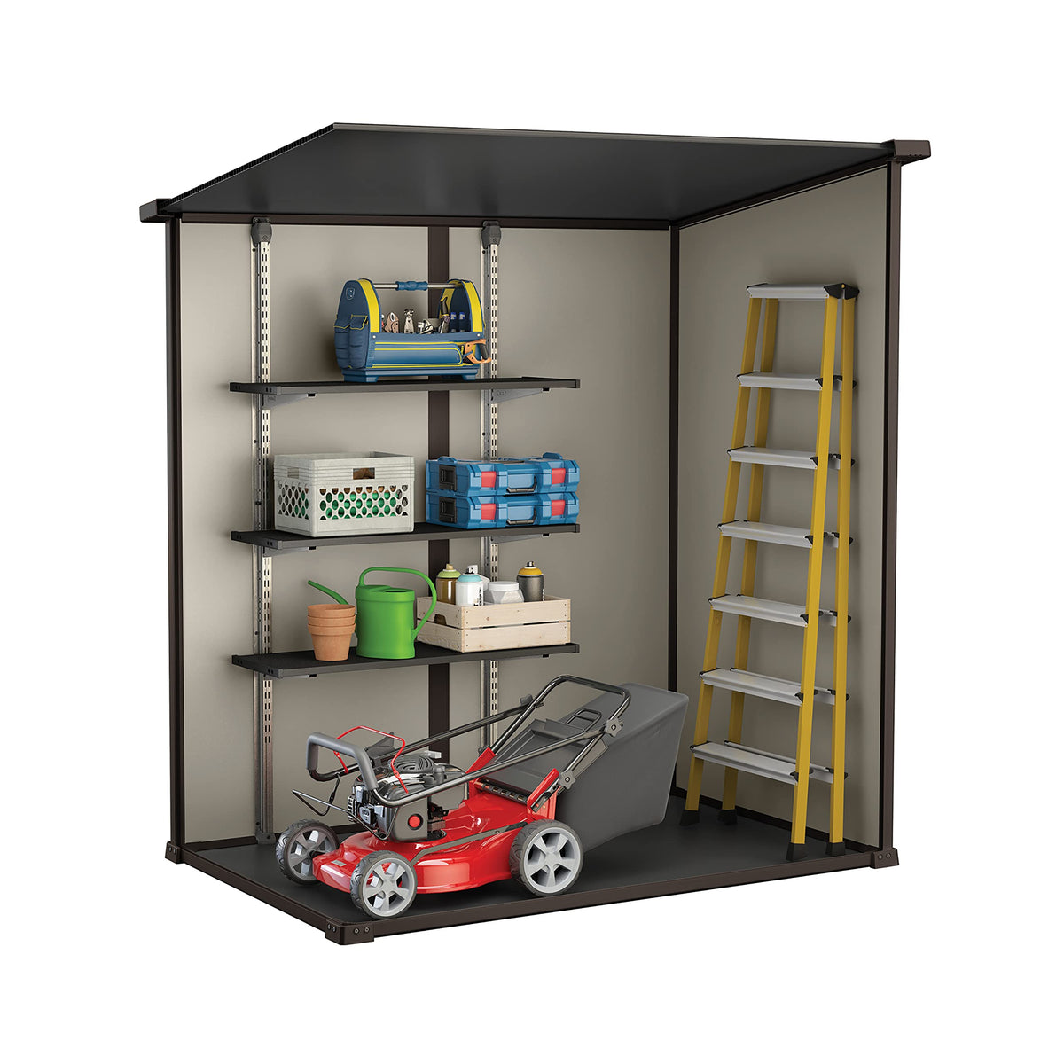 Keter Manor Pent Garden Shed, Single Door - 6 x 4 ft, Beige