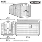 Lifetime 60310 Garden Storage Shed - 7 x 9.5 ft (213 x 289cm), HDPE, Tan