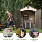 Lifetime 60310 Garden Storage Shed - 7 x 9.5 ft (213 x 289cm), HDPE, Tan