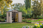 Keter Manor Apex Garden Shed - 6 x 5 ft, Double Door, Beige