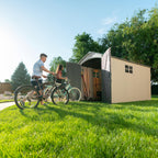 Lifetime 60310 Garden Storage Shed - 7 x 9.5 ft (213 x 289cm), HDPE, Tan
