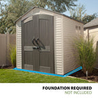 Lifetime 60310 Garden Storage Shed - 7 x 9.5 ft (213 x 289cm), HDPE, Tan