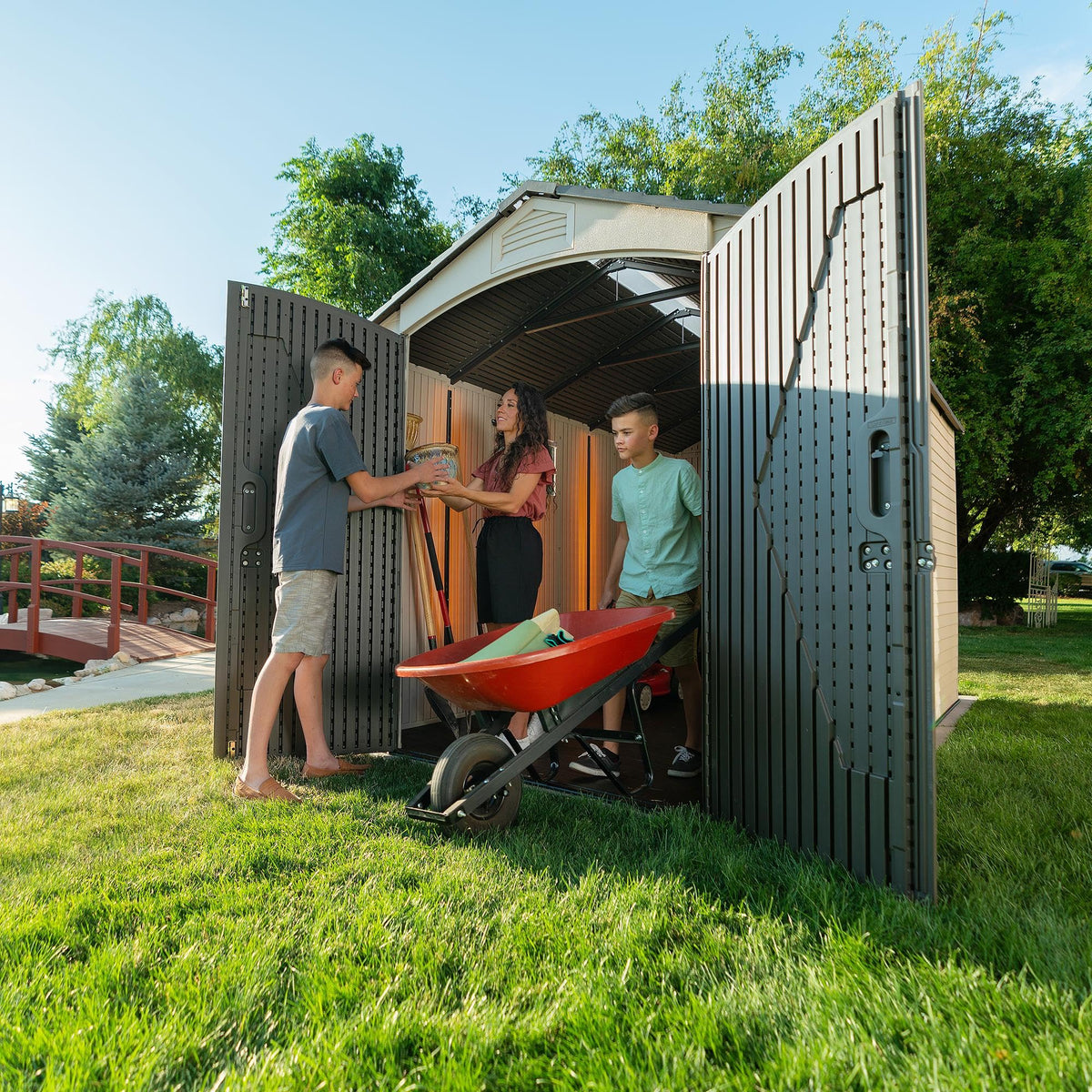 Lifetime 60310 Garden Storage Shed - 7 x 9.5 ft (213 x 289cm), HDPE, Tan