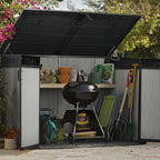Keter Grande Store Garden Shed, Double Door - Duotech, Grey