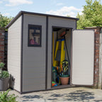 Keter Manor Pent Garden Shed, Single Door - 6 x 4 ft, Beige