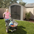 Lifetime 60310 Garden Storage Shed - 7 x 9.5 ft (213 x 289cm), HDPE, Tan