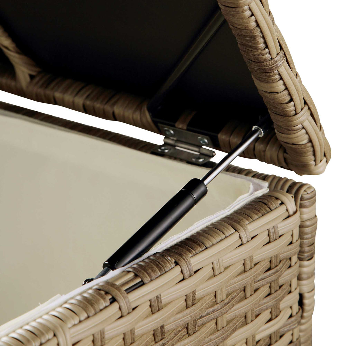 Granchester Rattan Corner Dining Sofa Set - Rectangular Rising Table, Natural
