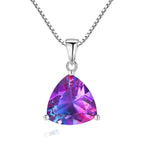 Box chain necklace for women with 925 silver pendant