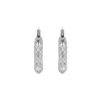 Electroplated geometric earrings for women metal design