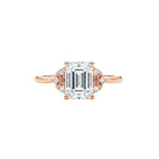Electroplated gold color alloy ring with square design for women
