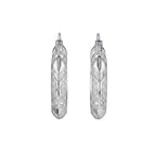 Geometric design metal earrings for women electroplated