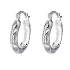 Geometric metal earrings for women with electroplated design
