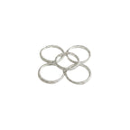 Geometric round earrings for women silver plated look