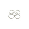 Geometric round earrings for women silver plated look