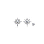 Geometric snowflake zircon earrings for women